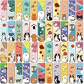 50 Pieces Magnetic Bookmarks Cute Dogs and Cat,Appreciation Gifts for Women,Men,Pet Book Marker for Students Teachers Kids School Home Office Reading Stationery, 25 Designs,Printing on 2 Side