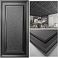 Art3d Drop Ceiling Tiles 24x48 inch Black (12-Pack, 96 Sq.ft), 3D Wainscoting Panels Glue Up 2x4 FT