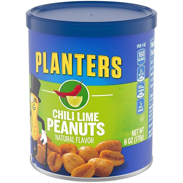 PLANTERS CHILI LIME PEANUTS (6 OZ CANISTER)