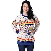 Adult Rainbow Brite Ugly Christmas Sweater | Rainbow Crewneck Sweatshirt for Men & Women | Classic TV Sweaters