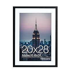 Frame Amo 20x28 Black Picture Frame with 15.5x23.5