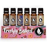 Eternal Essence Oils Freshly Baked Set of 6 Premium Fragrance Oils - Includes Blueberry Pancakes, Caramel Nut Muffin, Butterscotch Cookie Dough, Cinnabon, Chocolate Fondue, and Creamy Nutmeg - 10ML