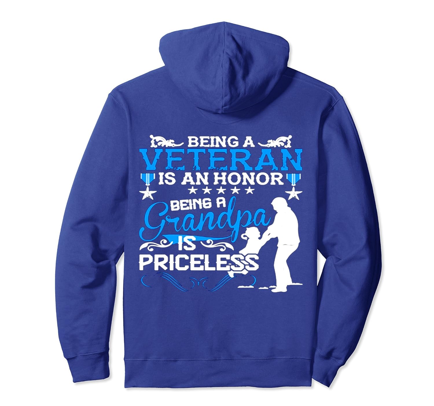 Being a Veteran is honor Being a Grandpa is priceless Hoodie-anz