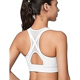 Yvette High Impact Zip Front Sports Bra Mesh Racerback Workout High Support Sports Bras for Women Large Breasts