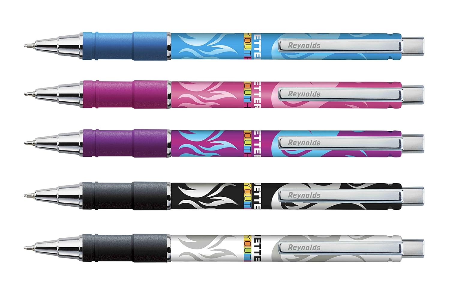 Reynolds Jetter Youth 0.7mm Fine Point Ball Pens Pack of 10 (Blue