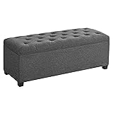 SONGMICS Storage Ottoman Bench, Foot Rest with