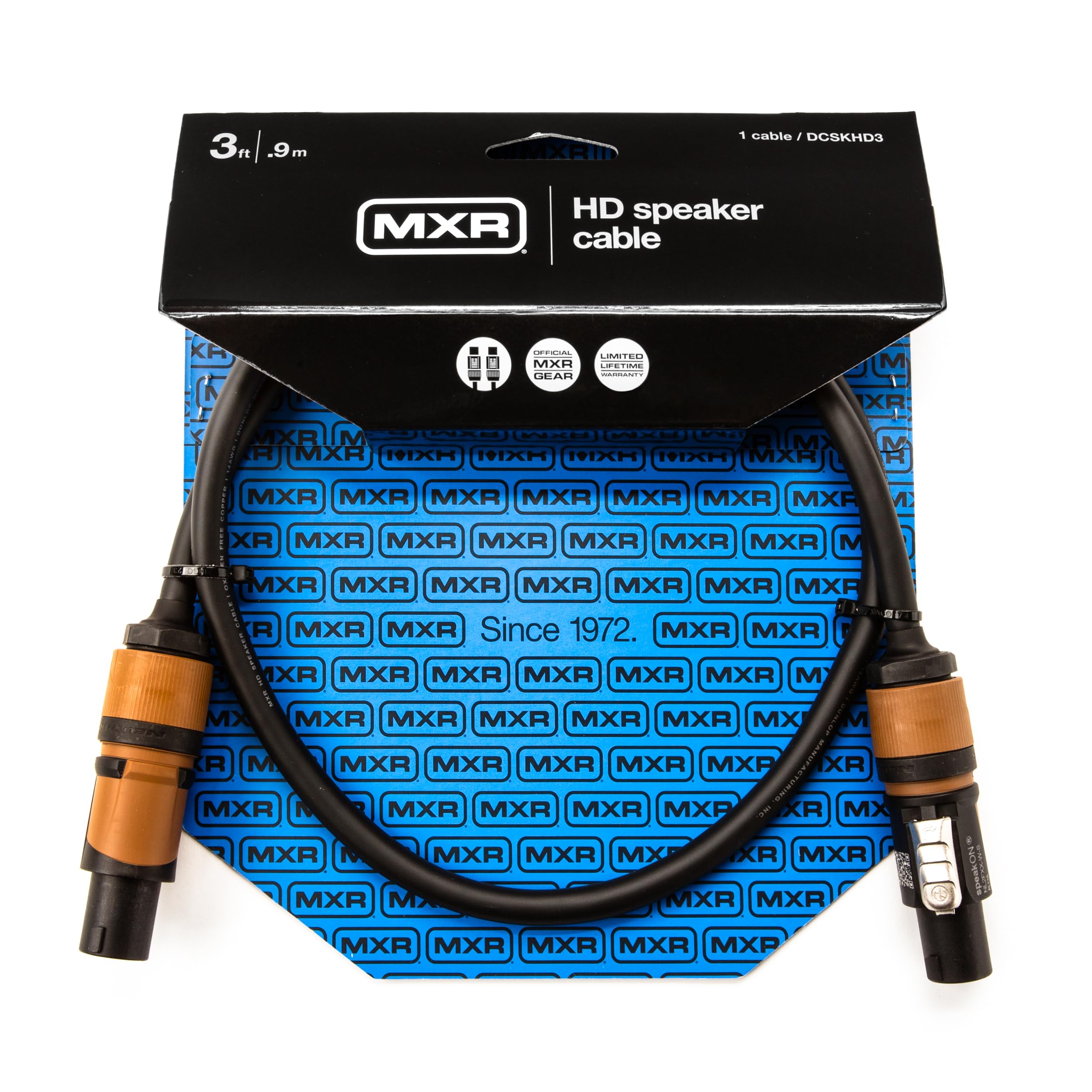 MXR DCSKHD3 Cable - 3ft - 0.9m - Speaker Speakon Heavy Duty