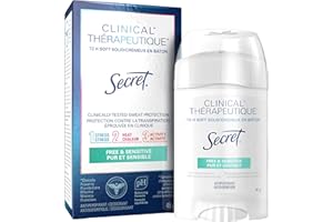 Secret Clinical Strength Soft Solid Antiperspirant and Deodorant, Free & Sensitive, 45 g