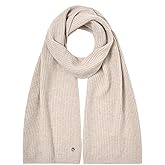 KVSS 100% Pure Cashmere Rib Scarf for Women Knit Scarves Ultra Soft | Luxury Cashmere from inner Mongolia