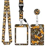 ID Badge Holder with Lanyard and Retractable Reel