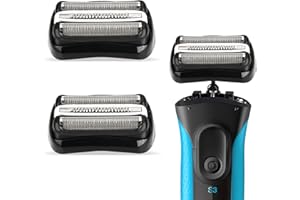 XFP 2Pack 32B Series 3 Electric Shaver Replacement Head Accessories for Braun S3 Foil & Cutter Razor Heads, Applicable for Braun S3 3040s 3010s 310s 3000s 3050cc 3080s 390cc Etc (32B Series-04)
