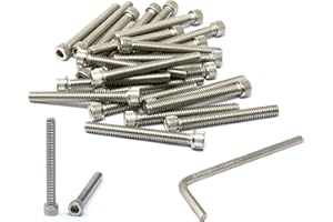 iexcell 25 Pcs 1/4-20 x 2-1/4" Stainless Steel 304 Hex Socket Head Cap Screws Bolts Kit