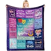 Theater Blanket Gifts for Women, for Girls, Musical Theater Present for Men, Birthday Gifts for Women, Warm Throw Blanket for Sofa, for Holiday, Birthday, Gifts for Chritsmas Thanksgiving 40x50in