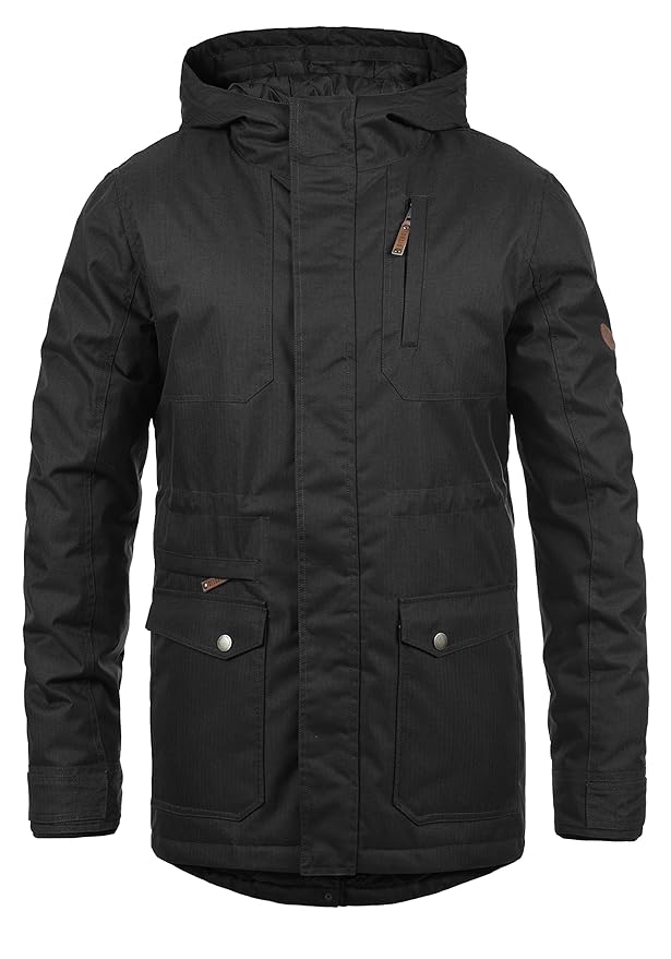 !Solid Bello Long Herren Jacke Parka Mantel Lange warme Übergangsjacke gefüttert mit Kapuze