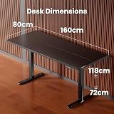 ErGear Electric Standing Desk 160x80cm - 4 Memory Presets, 80kg view 6