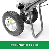 The Handy Broadcast Spreader 36kg Hopper Adjustable Control Pneumatic Tyres view 4