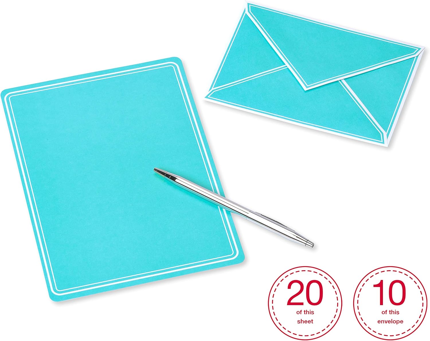 American Greetings Stationery Sheets and Envelopes, Pastel (80-Count) : Office Products
