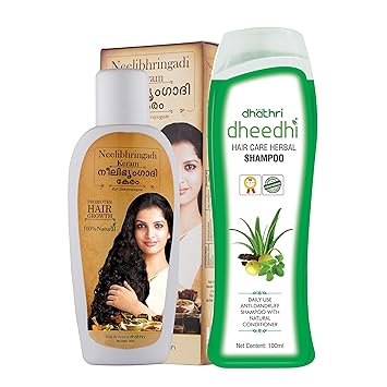 Neelibhringadi Keram and Dheedhi Herbal Shampoo