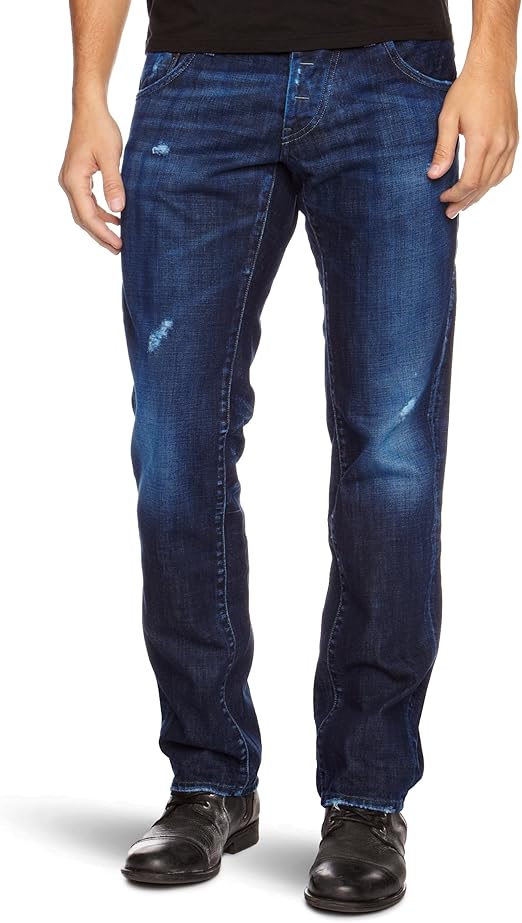 energie Burney Vintage Slim Men's Jeans Blue Denim W34INxL32IN Amazon