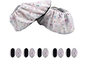 5 Pairs Kids Shoe Covers Reusable Non Slip Washable Dustproof Durable Waterproof Boots Cover For Indoors Floors Kindergarten Elementary School White M Naee