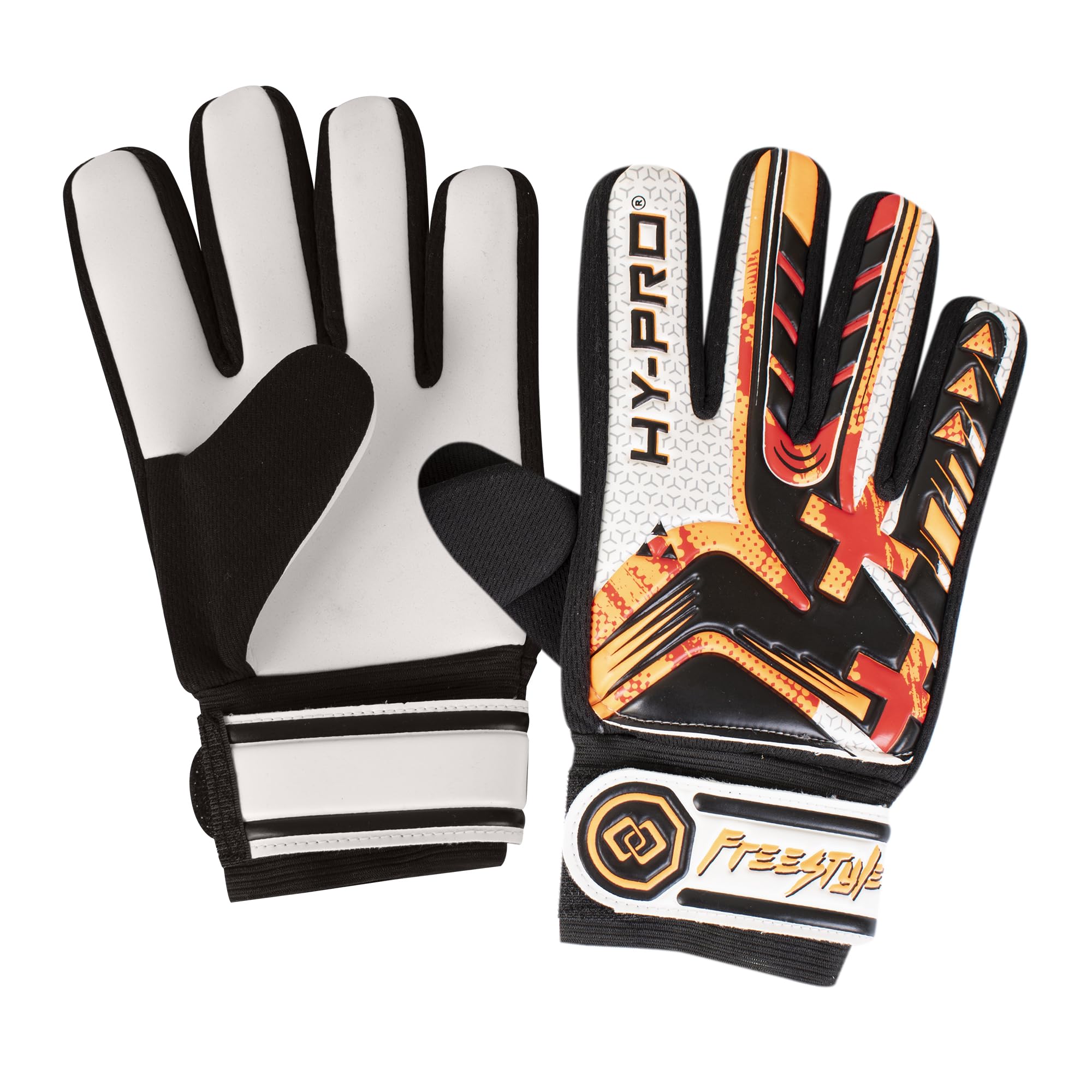 Hy-Pro Freestyle Goalkeeping Gloves | Size 5, Junior, Goalie, Soccer, Excellent Protection, Padding, Optimum Grip, Breathable