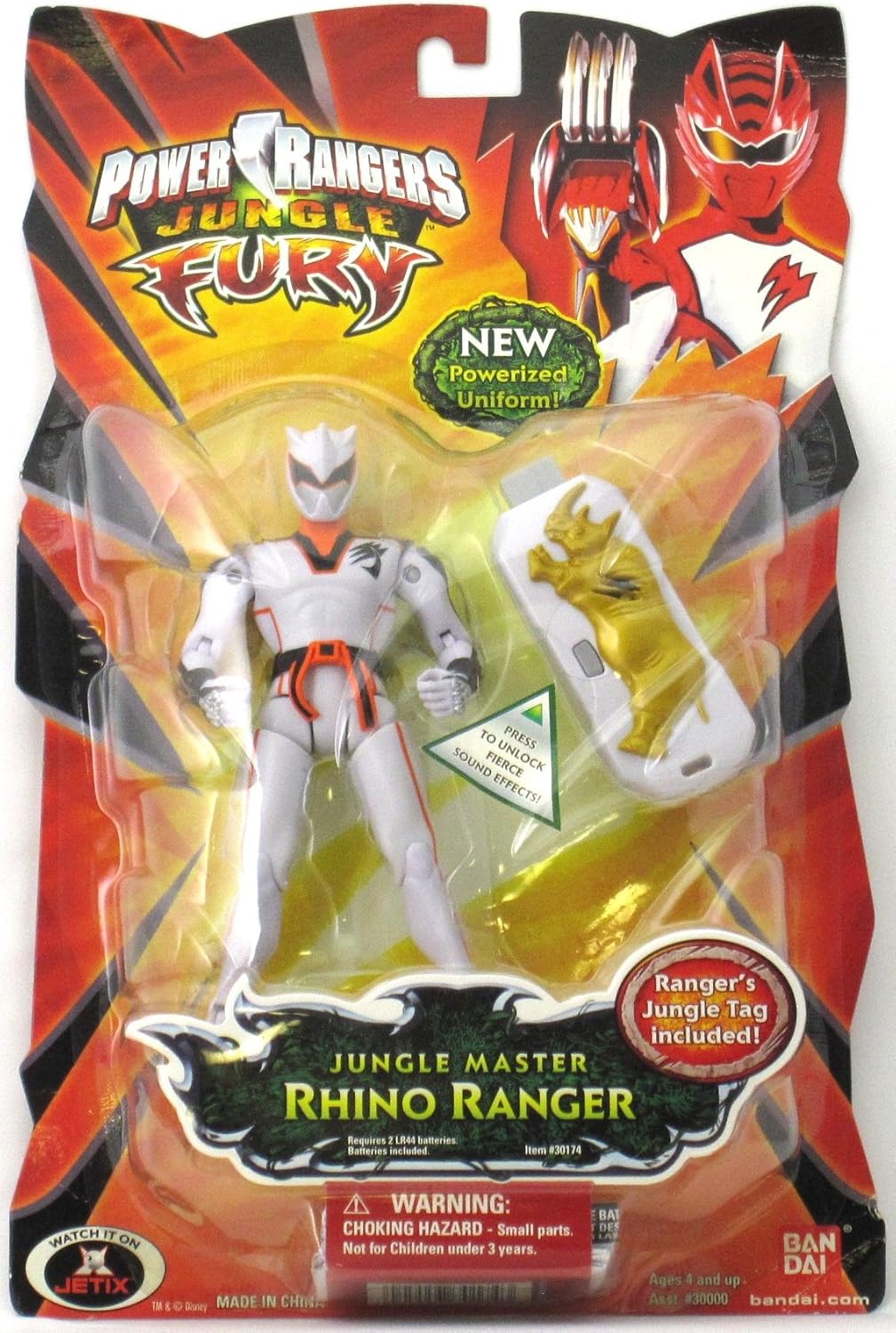 Bandai America Power Rangers Jungle Fury Jungle Master Rhino Ranger Action Figure