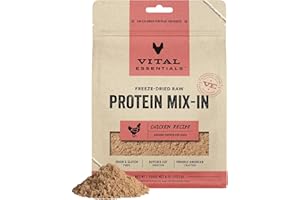 Vital Essentials Freeze-Dried Raw Dog Protein Mix-in, Chicken Recipe Ground Toppers, 6 oz