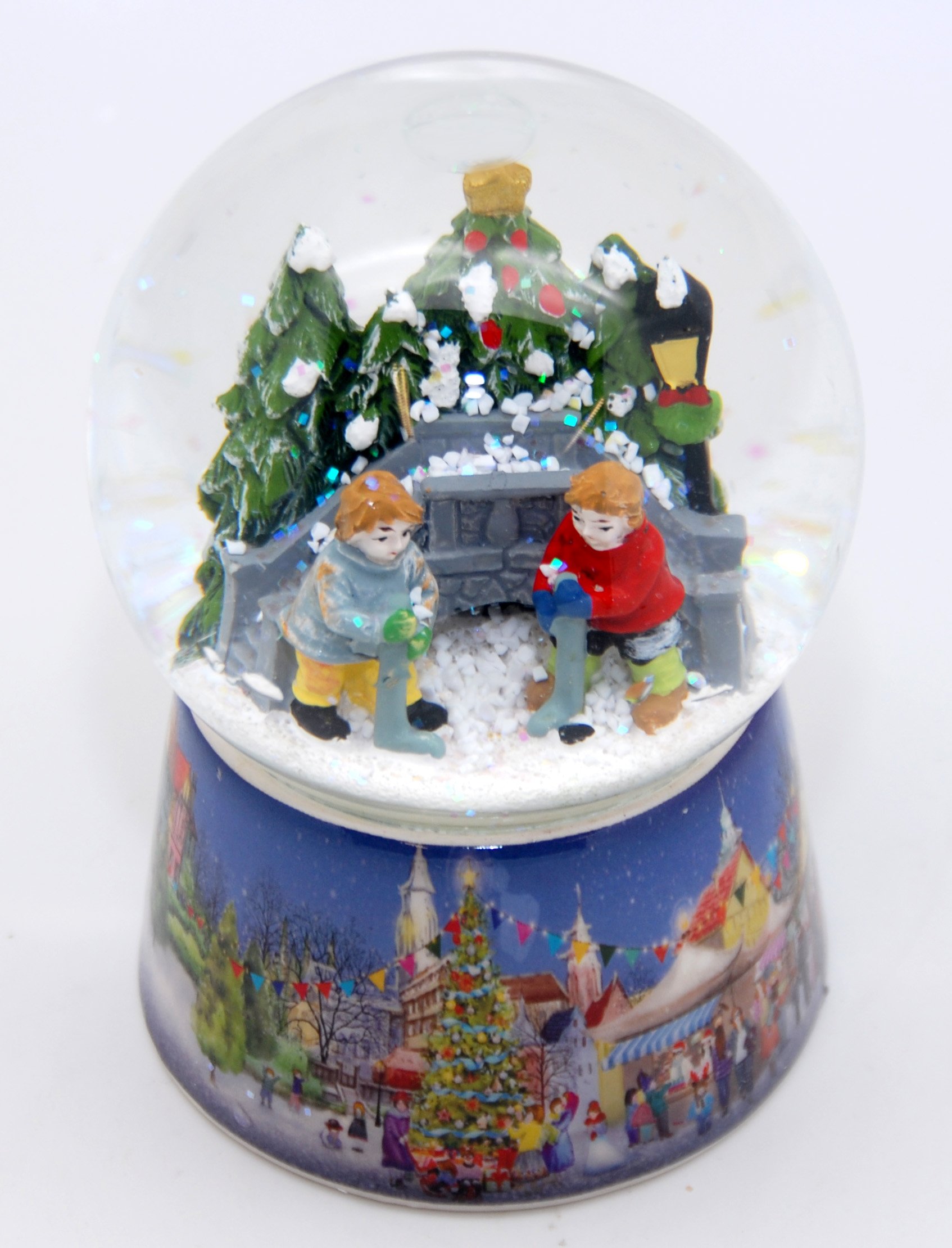 20069 Nostalgia snow globe Nostalgic ice hockey player rotating music