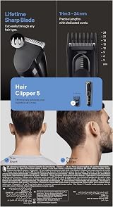 Braun Hair Clipper Series 5 HC5310 9 Length Settings Men’s Clipper view 8