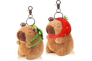 Adorlynetty Capybara Keychain Capybara Stuffed Animal Cute Capybara Plush Keychain Soft Capybara Bag Pendant