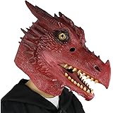 LarpGears Halloween Costume Latex Moving Mouth Mask Animal Dragon Mask for Cosplay