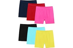 RUISITA Resinta 6 Pack Toddler Girls Biker Shorts Solid Bike Cartwheel Shorts Kids Under Dress Dance Safety Shorts