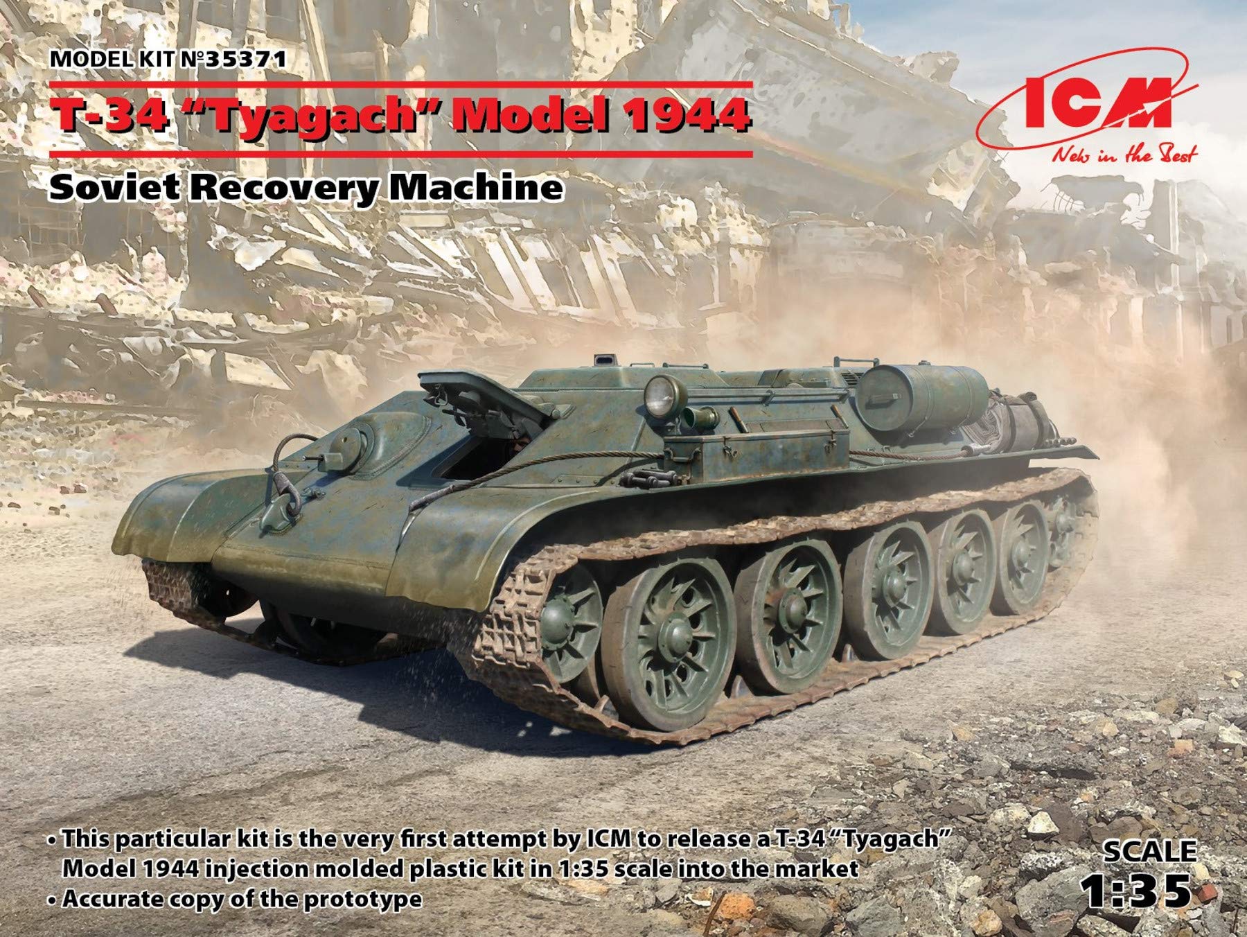 ICM ICM35371 1:35-T-34 Tyagach Model 1944
