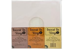 50 Poly Lined Paper Protective LP Inner Sleeves Vinyl Record Sleeves (80 GSM Ivory Color) Provide Your LP Collection with The Proper Protection - Invest In Vinyl