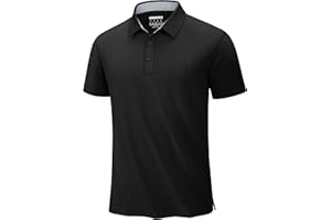 TACVASEN Men's Polo Shirts Short Sleeve Cooling Pinque Shirt Quick Dry Moisture Wicking Performance Top Casual Golf Shirt