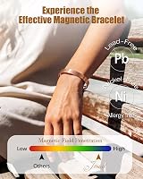 Jeracol Copper Magnetic Bracelet 8 Magnet Adjustable Bangle 6.69in view 5