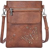 KITEVIUN Crossbody Bags for Women Vegan Leather Cross Body Purse with Adjustable Strap Multiple Pockets Shoulder Handbags