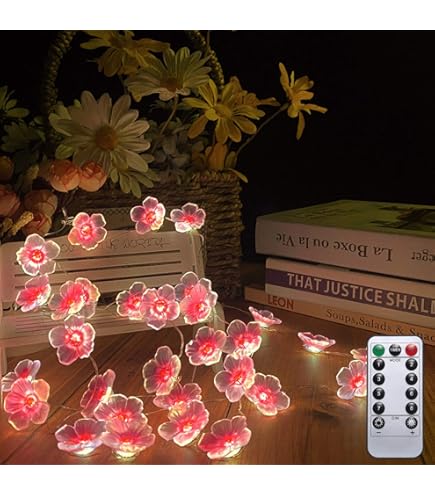 SAKURA Crystal S Clip THBT ライトピンク Amazon.com: suddus Cherry Blossom Lights, 12.8 ft 40 LED