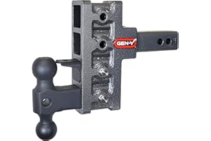GEN-Y Hitch GH-424 Mega-Duty Series, 2" Offset Shank, Hitch, Versa-Ball & Pintle, 1.5k tongue weight, 10k towing capacity