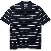 Nautica Mens Classic Short Sleeve Striped Polo Shirt