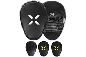 FightX Punching Mitts for Boxing Leather Curved Punch Mitts Men & Women MMA Training Equipment Muay Thai Sparring Training Mitts MMA Hitting Pads Available Multiple Colors