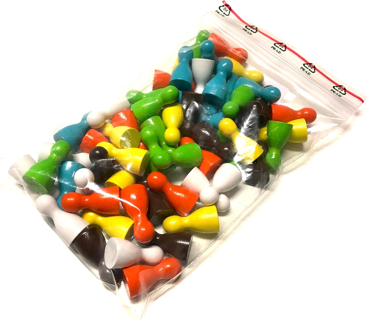 Pions Joueurs En Bois 60 Pièces – Cônes Colorés 12x24 Mm – Arc-en-ciel : Jaune, Orange, Rouge, Vert, Bleu, Violet – Fabriqué En Allemagne