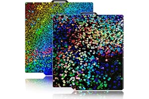 Wefuit 257X257mm Bambu Build Plate for Bambu lab P2S/X1/X1C/X1E/P1P/ P1S/A1 3D Printer haetingbed,Holographic Texture PEI 3D Printer Spring Steel Removable Platform (PEY-Circle+PEY-Starry)