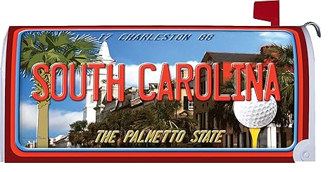 South Carolina - Great Escapes - Mailbox Makover Cover - Vinyl witn Magnetic Strips for Steel