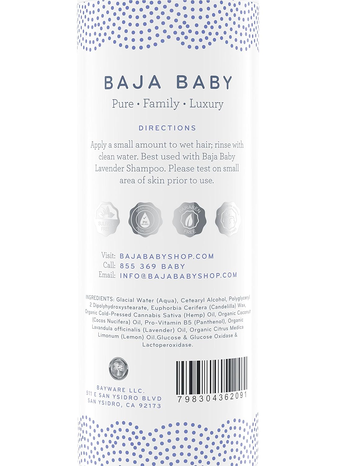baja baby unscented shampoo & wash