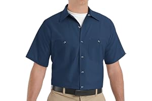 Red Kap Men's Industrial Work Shirt, Regular Fit, Short Sleeve