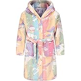 Childlike Me Girls Fleece Hooded Robes Soft Plush Bathrobe for Kids 2-16 Years