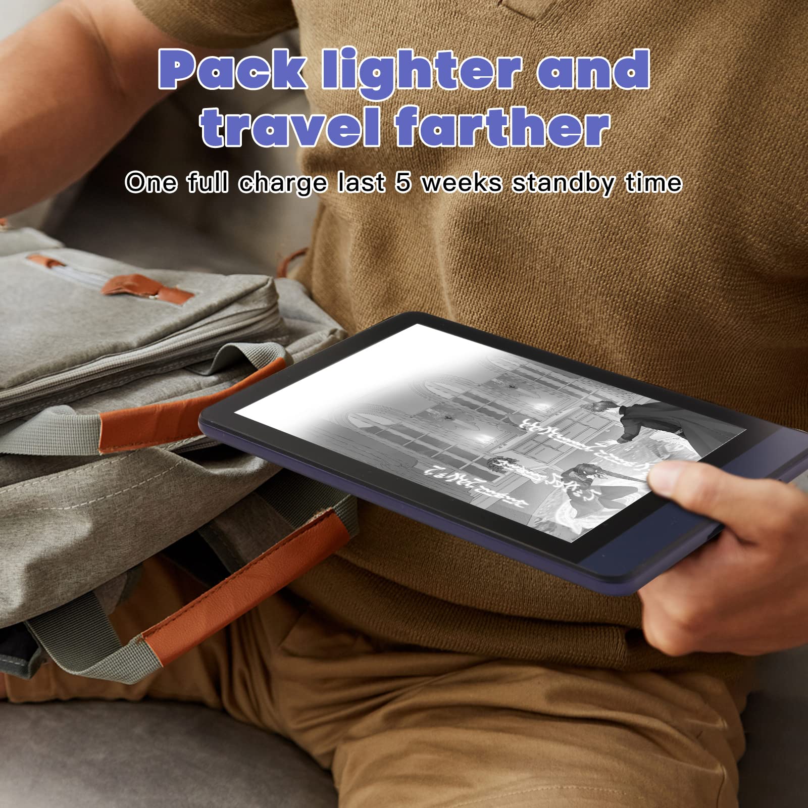 Meebook E-Reader M6 | 6' Eink Carta Screen 300PPI | Adjustable Smart Light | Android 11 | Ouad Core Processor | Audio Books|Support Google Play Store | 3GB+32GB Storage | Micro-SD Slot | Purple