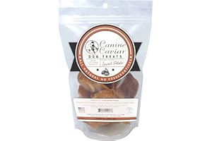 Canine Caviar Dried Sweet Potato Dog Treats All-Natural Dog Treats, Rawhide Free and Gluten Free Healthy Dog Treats, Dog Training Treats for All Breeds and Life Stages (12 oz)
