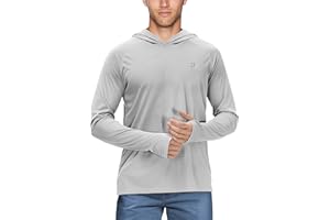 Roadbox UPF 50+ Fishing Shirts for Men Long Sleeve UV Sun Protection Hoodie with Mask/Non-Mask Outdoor Hiking Shirts